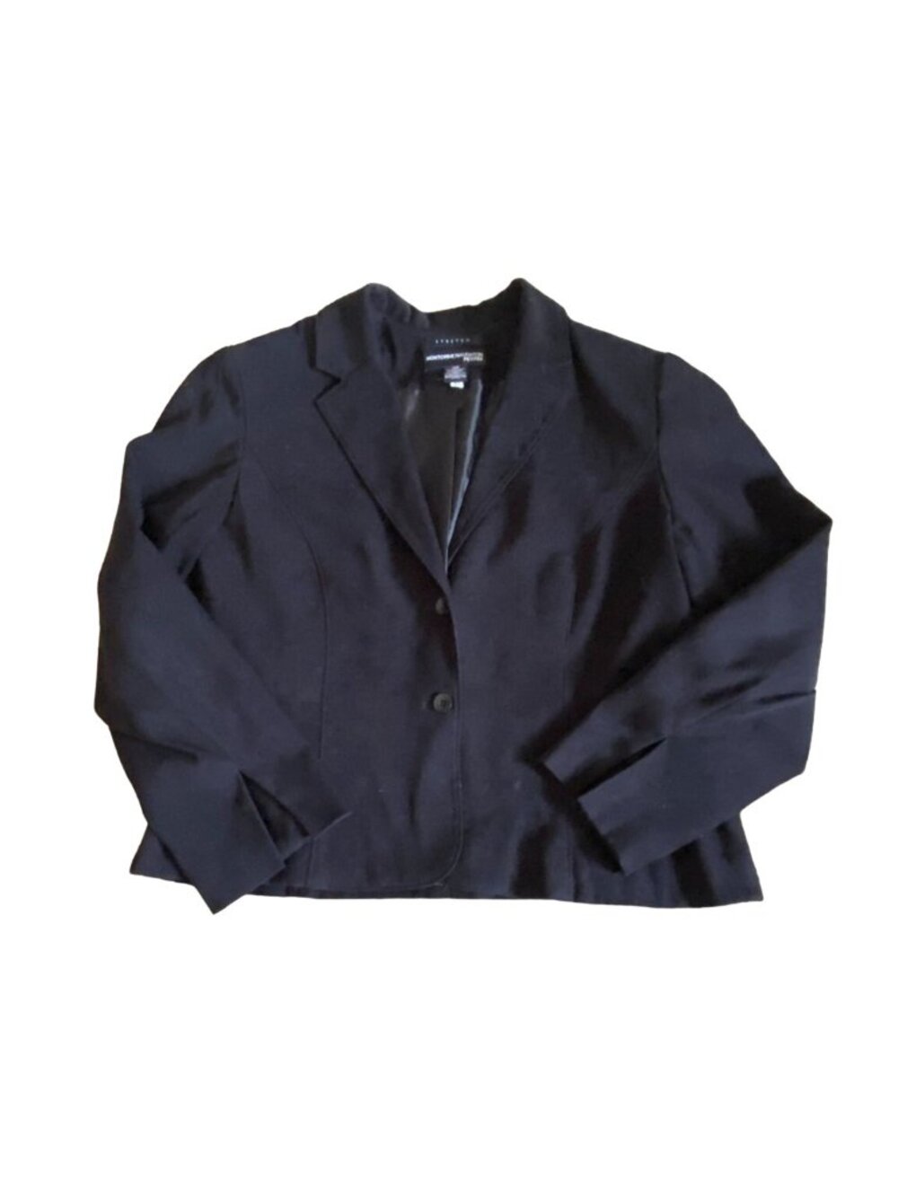 Norton Mcnaughton Petites 2 Button Closure Blazer-Black-Size 14P-GUC